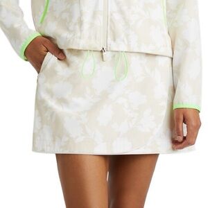 G/FORE Cream Floral Skort with Neon Accents
